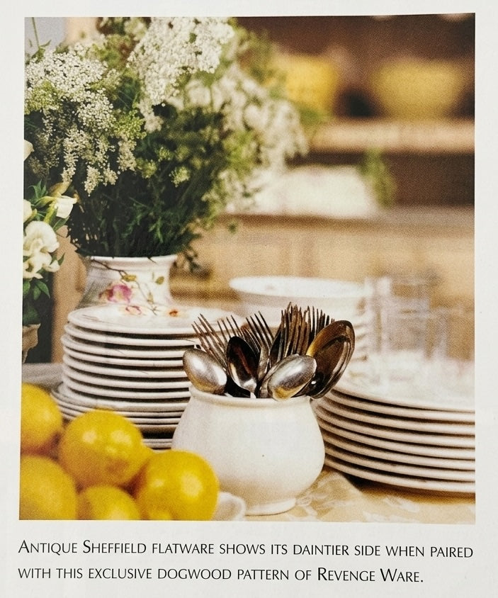 Table setting with vase designed by Revenge Ware.
