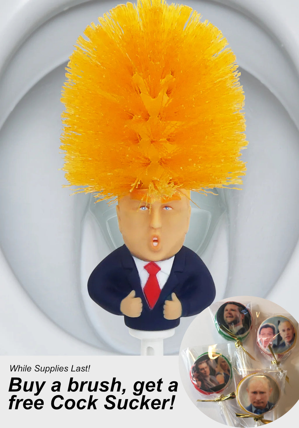 Commander in Crap Donald Trump Toilet Brush